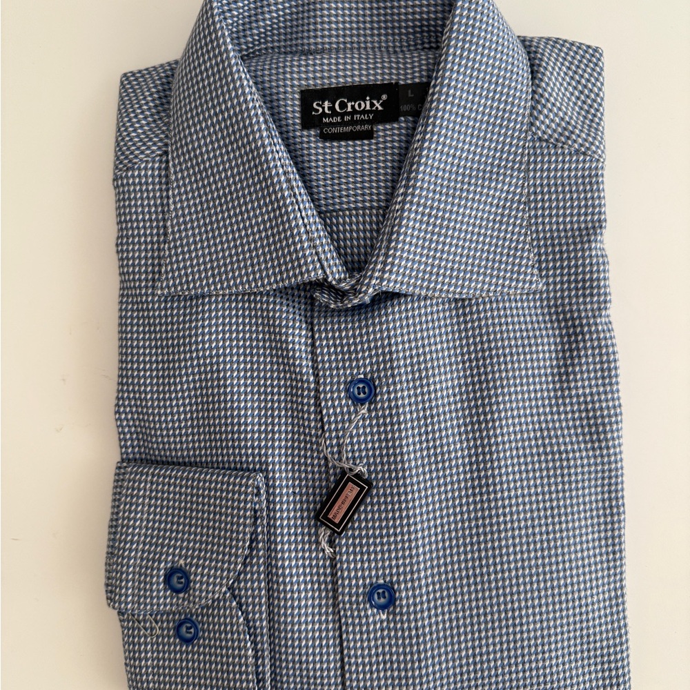 NWT St Croix Men's Tailored Shirt L 16/16.5